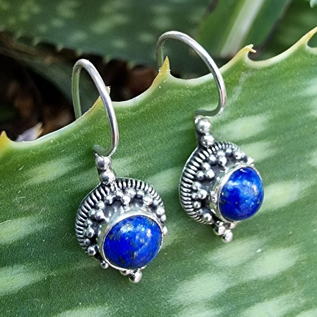 Sterling silver lapis lazuli earrings image 0