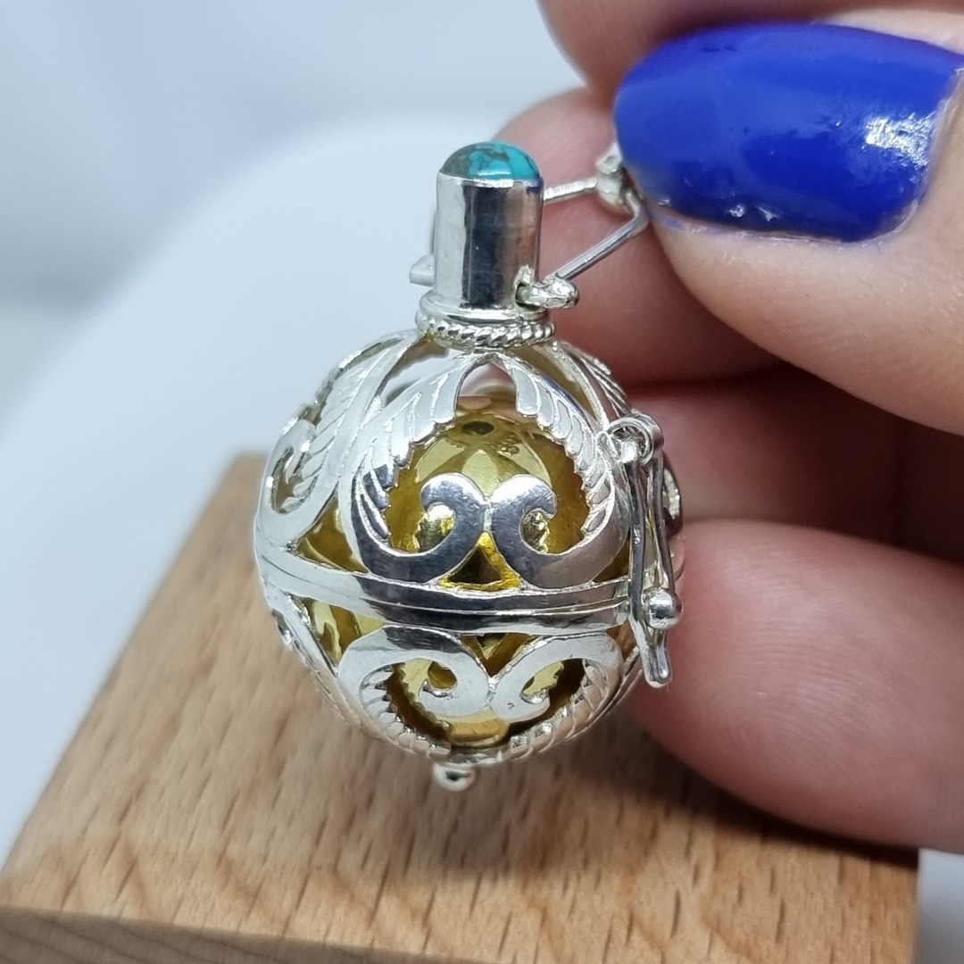Sterling silver harmony ball with bell inside image 0