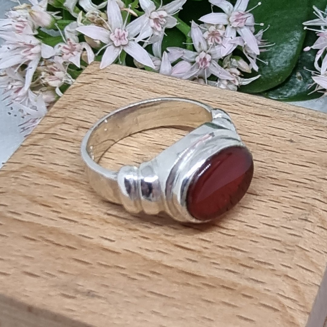 Silver carnelian ring , made in New Zealand image 3