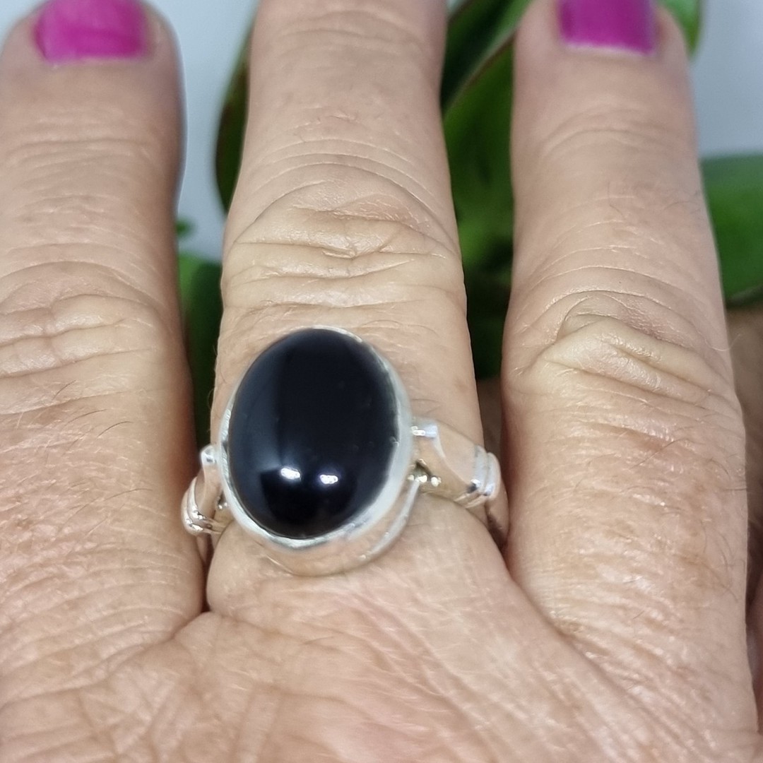 Sterling silver onyx ring - made in NZ image 3