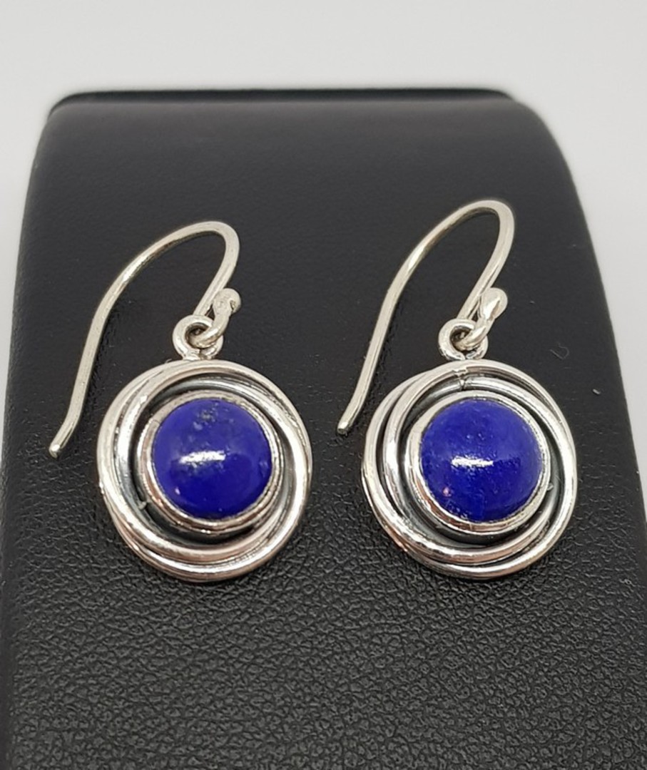 Lapis lazuli sterling silver earrings image 2