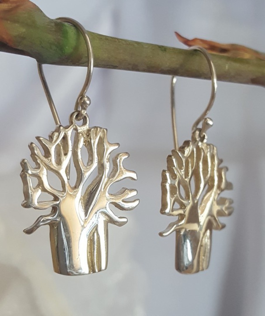 Silver Tree of Life earrings image 1