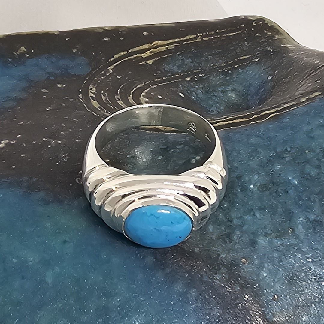 Sterling Silver Turquoise Ring, Made in NZ image 2