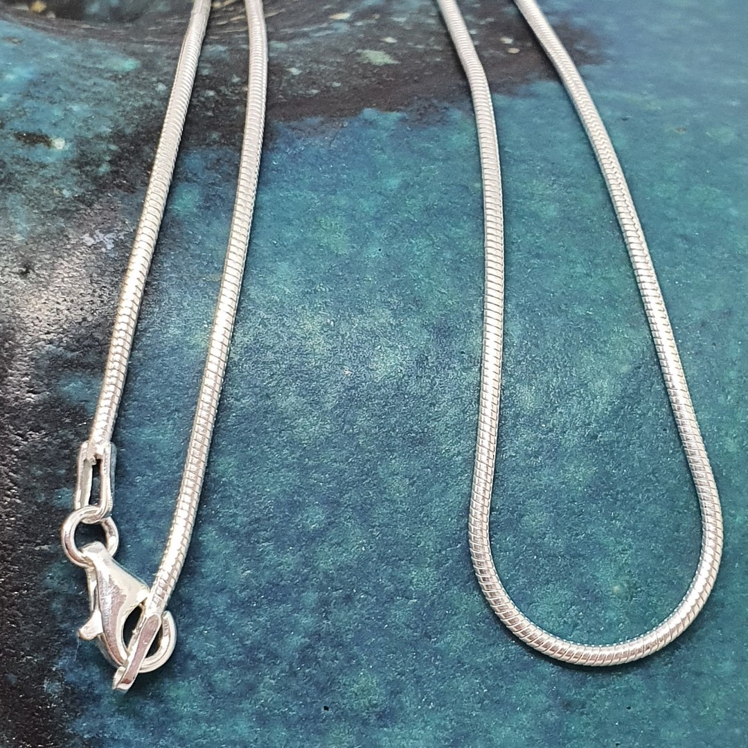 50cms Sterling silver snake chain image 2