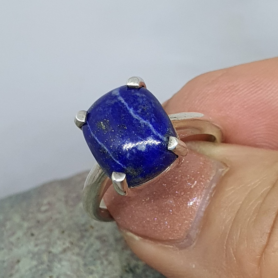 Sterling silver lapis lazuli dress ring image 3