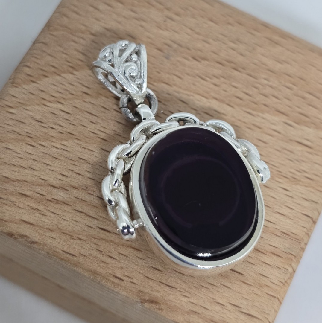 Sterling silver purple fluorite pendant image 3