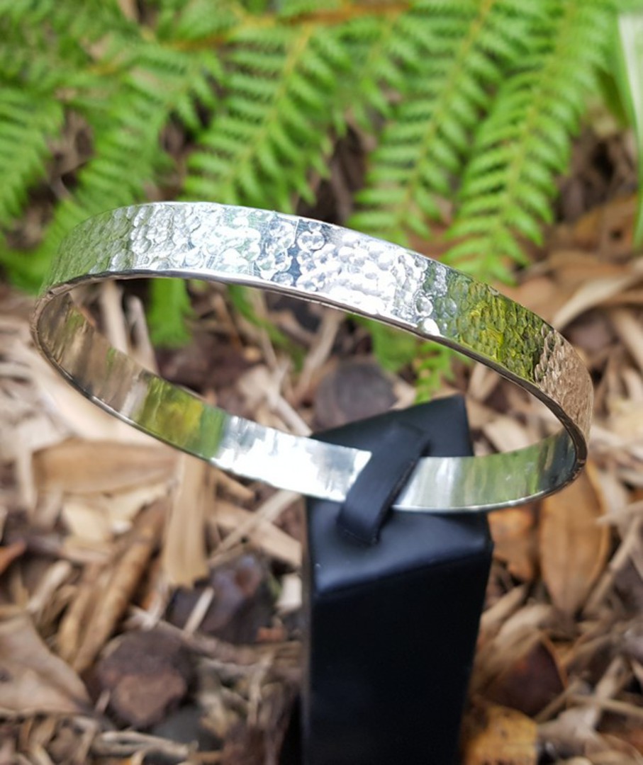 Sterling silver bangle - NZ made image 0
