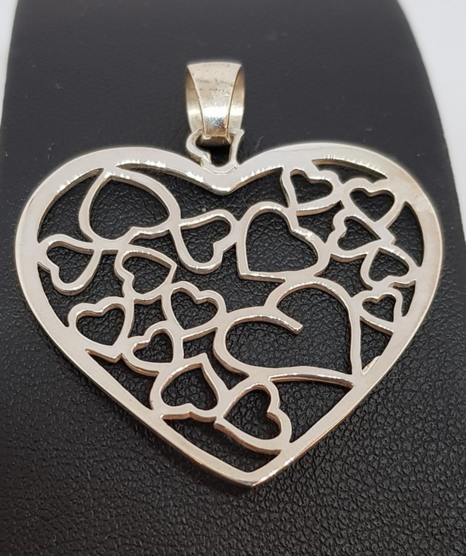 Sterling silver heart pendant image 0