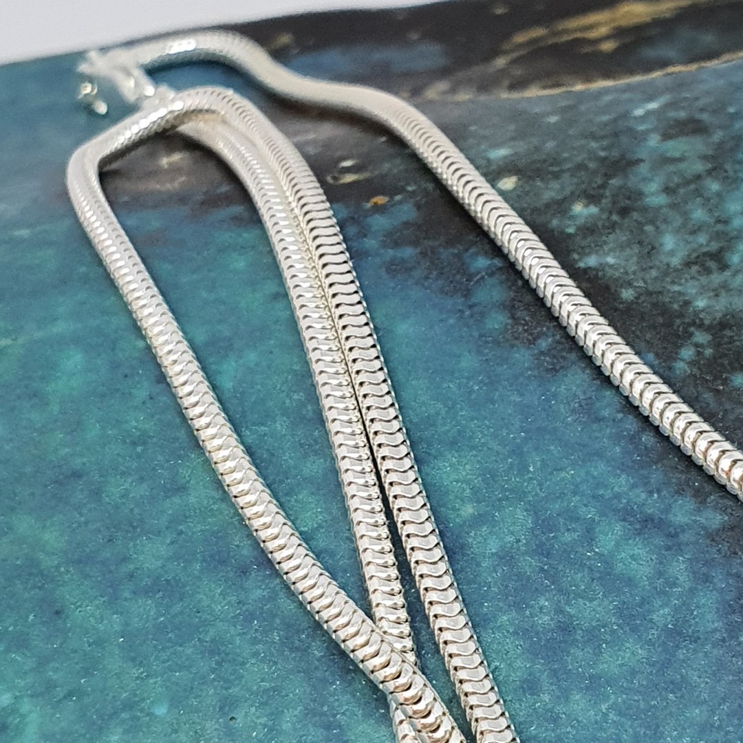 Sterling silver heavy snake chain, 70cms long image 0