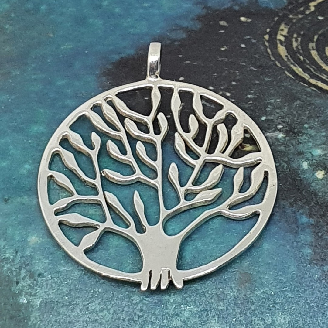 Sterling silver tree of life pendant image 1