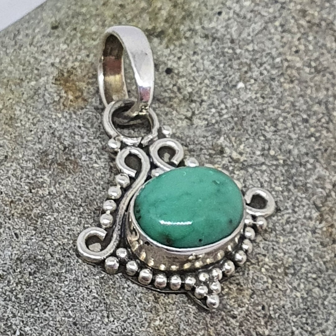 Sterling silver turquoise pendant image 0