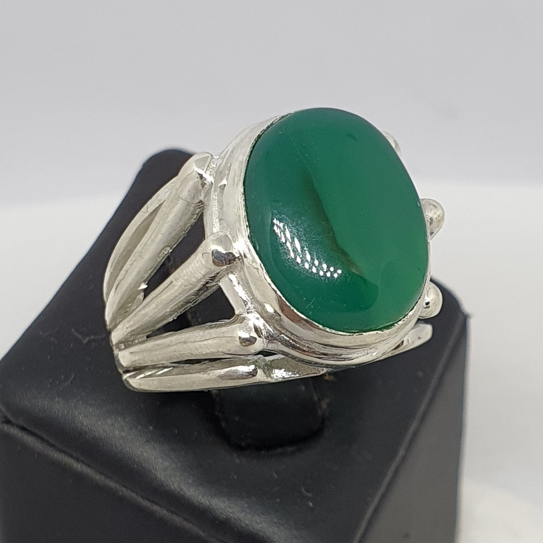 Made in New Zealand, sterling silver green fluorite ring image 2