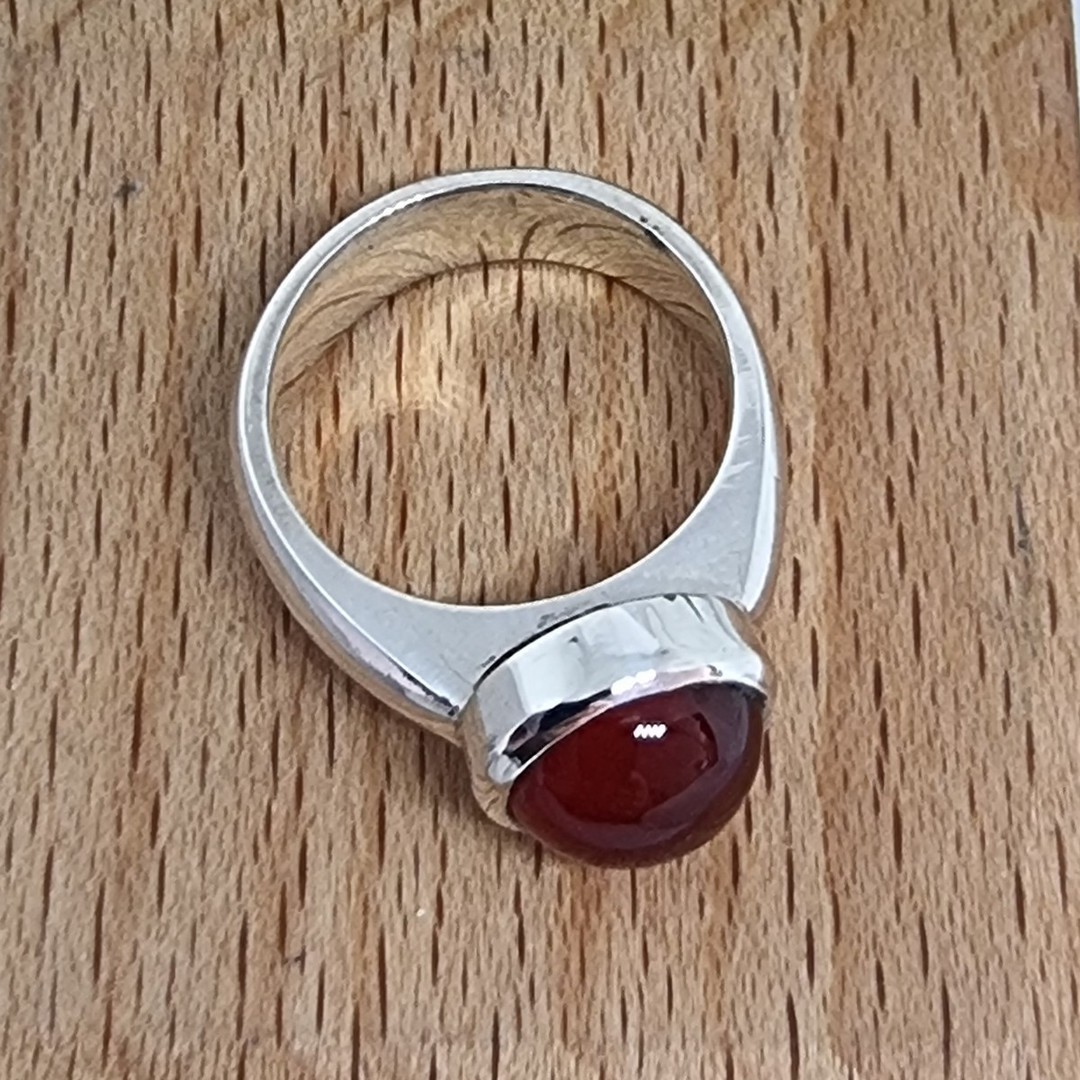 Sterling silver carnelian ring image 4