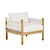 Click to swap image: &lt;strong&gt;Cannes Rope Sofa Chair-Natural Teak/Snow - RRP-&#36;3382&lt;/strong&gt;&lt;/br&gt;Dimensions: W800 x D800 x H640mm&lt;/br&gt;Shipped: Assembled - 0.468m3&lt;/br&gt;Additional Dimensions Arm Height - 620mm&lt;/br&gt;Additional Dimensions Seat Height - 420mm&lt;/br&gt;Cushion Fill - Quick Dry Foam&lt;/br&gt;Frame Material - Solid Teak&lt;/br&gt;Frame Colour - Natural Teak&lt;/br&gt;Frame Finish - Sanded&lt;/br&gt;Product Max. Weight - 100kg&lt;/br&gt;Product Item Weight - 18kg&lt;/br&gt;Upholstery Composition - Sunproof 100&#37; Olefin&lt;/br&gt;Upholstery Removable Covers - Yes&lt;/br&gt;Upholstery Colour - Snow&lt;/br&gt;Weaving Colour - White&lt;/br&gt;Weaving Material - Outdoor Rope
