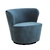 Click to swap image: &lt;strong&gt;Kennedy Swivel Occasional Chair - Slate Blue Velvet&lt;/strong&gt;&lt;/br&gt;Dimensions: W760 x D740 x H715mm