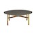 Click to swap image: &lt;strong&gt;Atlas Twin Coffee Table - Matt Grey/Brush Gold&lt;/strong&gt;&lt;/br&gt;Dimensions: 900 Dia x H360mm