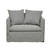 Click to swap image: &lt;strong&gt;Vittoria Slipcover 1-Seater Sofa-Washed Smoke&lt;/strong&gt;&lt;/br&gt;Dimensions: W1100 x D870 x H780mm