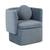 Click to swap image: &lt;strong&gt;Hugo Bow Occ Chair-Plush Airforce&lt;/strong&gt;&lt;/br&gt;Dimensions: W690 x D710 x H670mm