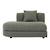 Click to swap image: &lt;strong&gt;Madrid Curve Left Chaise Sofa - Green Boucle&lt;/strong&gt;&lt;br&gt;Dimensions: W1350 x D900 x H720mm&lt;br&gt;Shipped: Assembled - 0.996m3