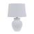 Click to swap image: &lt;strong&gt;Lorne Urn Table Lamp - Crater White - RRP-&#36;328&lt;/strong&gt;&lt;/br&gt;Dimensions:&lt;/br&gt;355 Dia x H530mm&lt;/br&gt;Shipped:&lt;/br&gt;K/D - Requires Assembly on site - 0.082m3&lt;/br&gt;&lt;strong&gt;Base&lt;/strong&gt;&lt;/br&gt; - Material: Ceramic&lt;/br&gt; - Colour: Crater White&lt;/br&gt;&lt;strong&gt;Cord&lt;/strong&gt;&lt;/br&gt; - Material: Plastic&lt;/br&gt; - Colour: White&lt;/br&gt; - Length: 1.5m&lt;/br&gt;&lt;strong&gt;Electrical&lt;/strong&gt;&lt;/br&gt; - Wattage: Max 60W&lt;/br&gt; - Lampholder: E27&lt;/br&gt; - Switch: Cordline Switch&lt;/br&gt;&lt;strong&gt;Product&lt;/strong&gt;&lt;/br&gt; - Assembly State: K/D&lt;/br&gt; - Care Label: As these items are handcrafted using artisanal techniques, every product is unique&lt;/br&gt; - Item Weight: 3.2kg&lt;/br&gt;&lt;strong&gt;Shade&lt;/strong&gt;&lt;/br&gt; - Material: Cotton/Linen Blend&lt;/br&gt; - Colour: Ivory