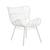 Click to swap image: &lt;strong&gt;Mauritius Wing Small Occasonal Chair-White - RRP-&#36;1612&lt;/strong&gt;&lt;/br&gt;Dimensions: W655 x D760 x H845mm&lt;/br&gt;Shipped: Assembled - 0.428m3&lt;/br&gt;Additional Dimensions Arm Height - 480mm&lt;/br&gt;Additional Dimensions Seat Height - 400mm&lt;/br&gt;Additional Dimensions Seat Depth - 560mm&lt;/br&gt;Frame Finish - Matt Powdercoat&lt;/br&gt;Frame Material - Metal&lt;/br&gt;Frame Colour - White&lt;/br&gt;Product Item Weight - 8kg&lt;/br&gt;Product Max. Weight - 150kg&lt;/br&gt;Product Stackable - No&lt;/br&gt;Weaving Colour - White&lt;/br&gt;Weaving Composition - 100&#37; Ecolene Resin
