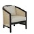 Click to swap image: &lt;strong&gt;Colombo Occ Chair-Nat/Ebony&lt;/strong&gt;&lt;/br&gt;Dimensions: W670 x D745 x H760mm