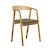 Click to swap image: &lt;strong&gt;Tolv Inlay Upholstered Dining Armchair - Seaweed - Light Oak&lt;/strong&gt;&lt;br&gt;Dimensions: W545 x D485 x H785mm