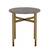 Click to swap image: &lt;strong&gt;Atlas Twin  Large Side Table - Matt Grey/Brush Gold&lt;/strong&gt;&lt;/br&gt;Dimensions: 450 Dia x H500mm