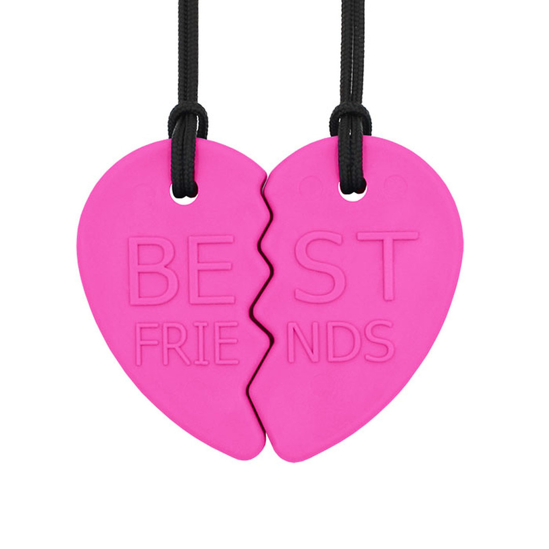 ARK's Best Friends Split Heart Chewelry Set (Hot Pink - Medium) image 0