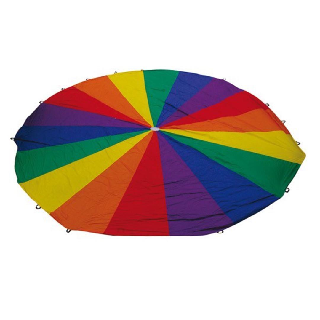 Rainbow Parachutes - 4m diameter - 12 handle image 0