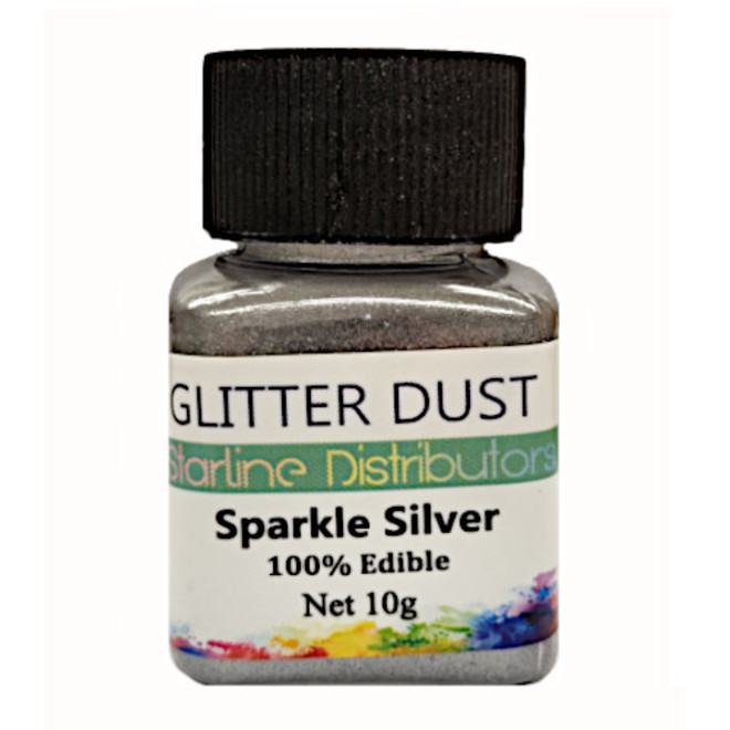 Glitter Dust - Sparkle Silver 10gm  (100% Edible) image 1