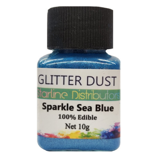 Glitter Dust - Sparkle Sea Blue 10gm  (100% Edible) image 1