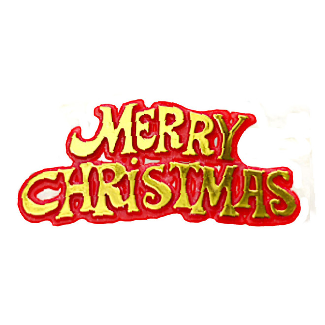 Merry Christmas Motto  Red/Gold, 76mm image 0