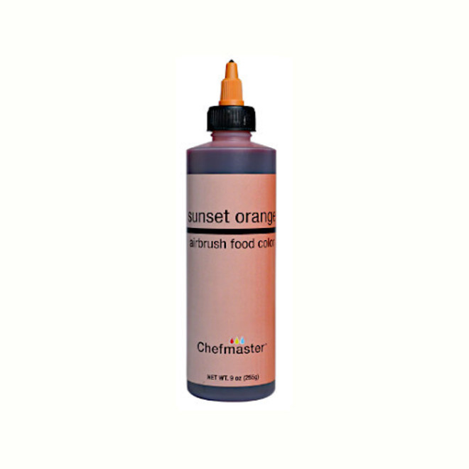 Chefmaster Airbrush Liquid Sunset Orange 9oz image 0