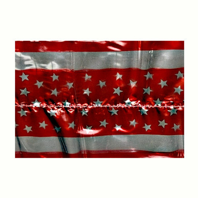 Star Pattern Band 7m x 76mm wide Red/Silver image 0