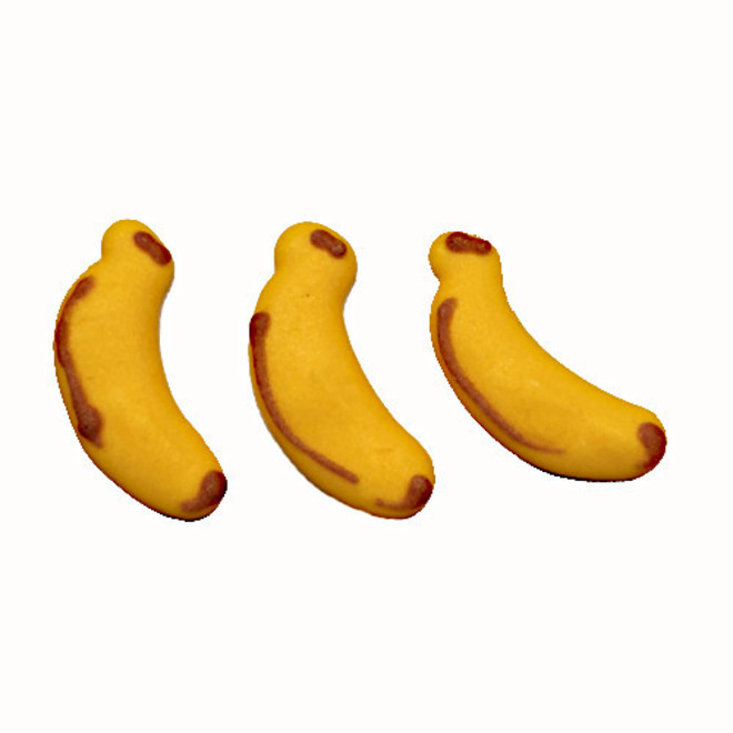 Banana 2D Icing, Small, 25mm - Box of 84 image 0
