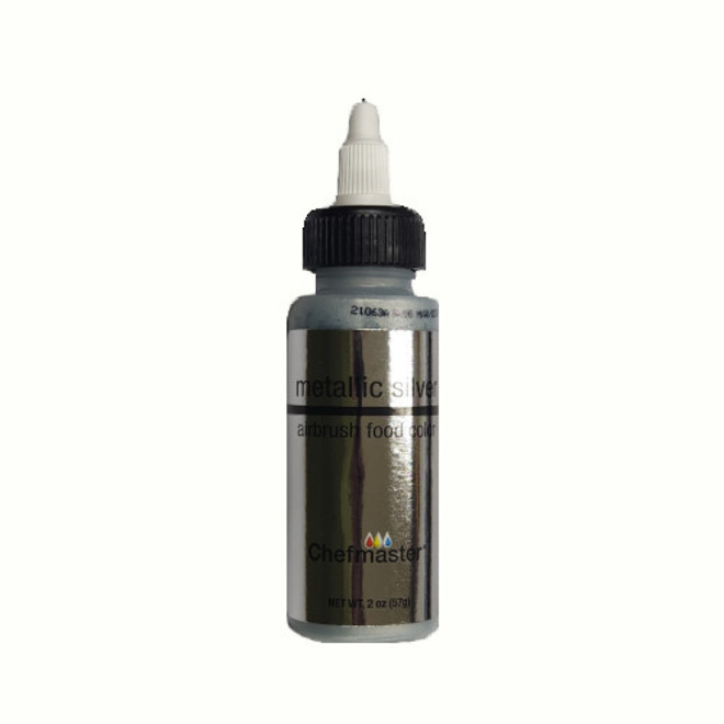 Chefmaster Airbrush Metallic Silver 2oz - SOLD OUT image 0