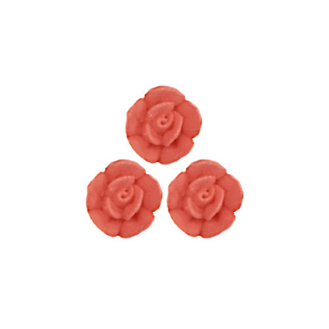 Icing Salmon Roses 10mm, packet of 24 - 10 LEFT - DELETE WHEN SOLD image 0