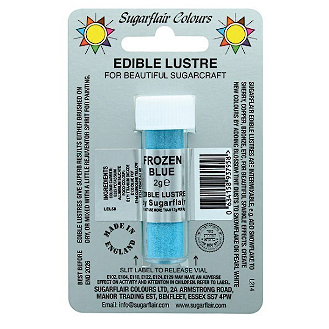 Sugarflair Edible Lustre Colour Frozen Blue image 0