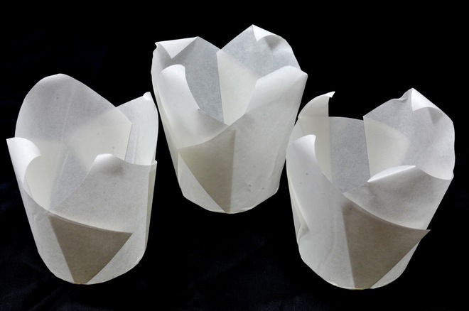 White Folded Cups 150x50mm (200) image 0