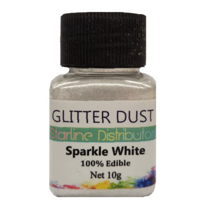 Glitter Dust - Sparkle White 10gm  (100% Edible) image 1