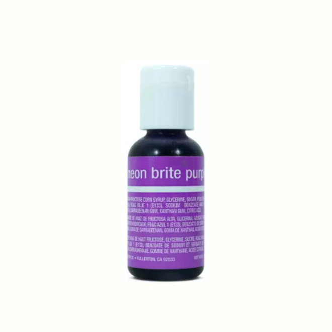 Chefmaster Liqua Gel Neon Brite Purple .70oz Bottle image 0