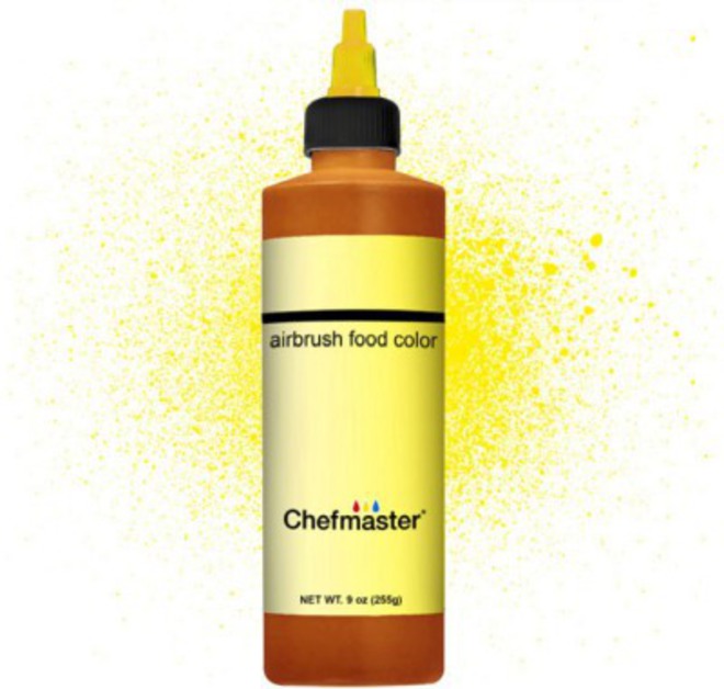 Chefmaster Airbrush Liquid Brite Yellow 9oz image 0
