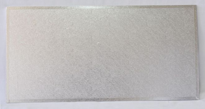 510mm x 355mm   20" x 14" Rectangle 4mm Cake Card Silver - 7 LEFT image 0
