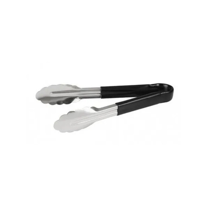 30cm Stainless Steel Tong, Black Handle image 0