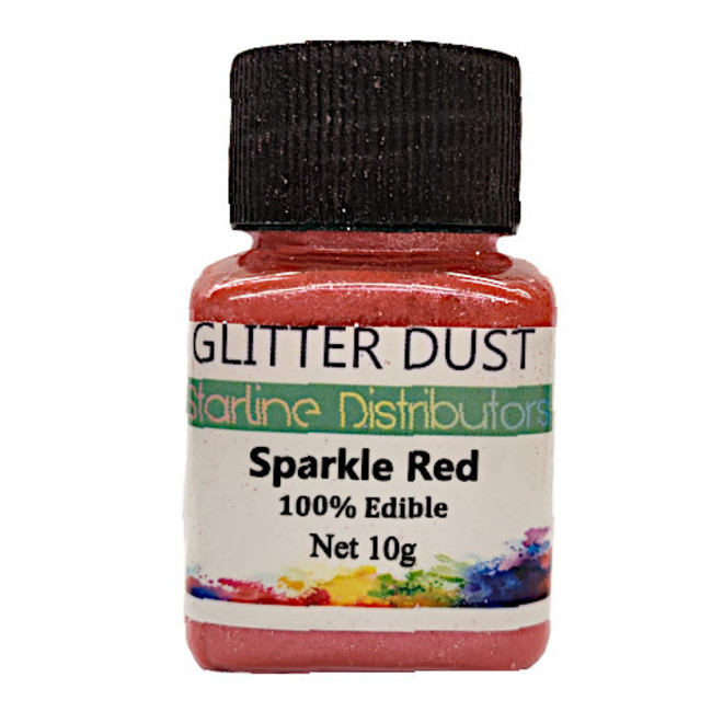 Glitter Dust - Sparkle Red 10gm  (100% Edible) image 1