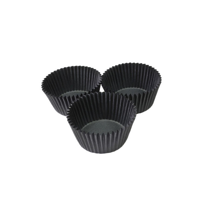 Cupcake Paper Cases Black 44x30mm height (500) image 0