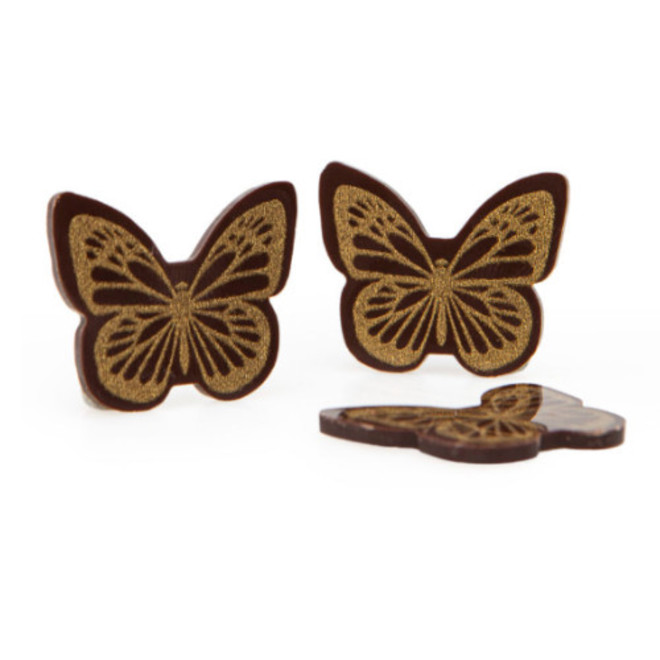 Choco Deco- Dark Gold Butterfly - 30mm x 20mm (180) image 0