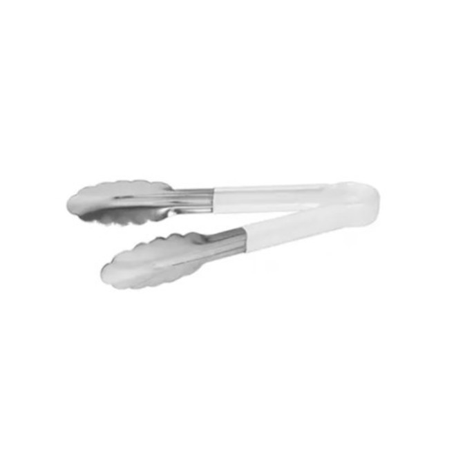 30cm Stainless Steel Tong,  White Handle image 0