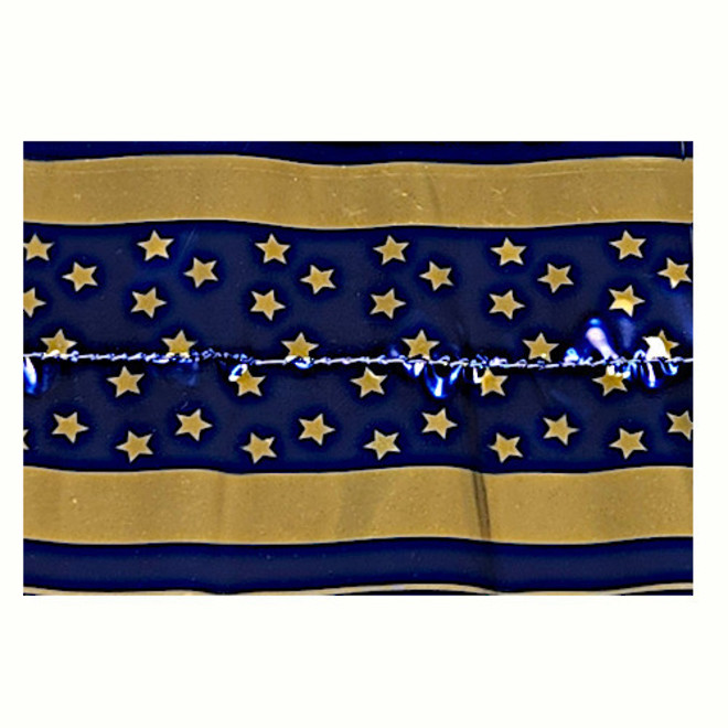 Cake Band Star Royal Blue/Gold 63mm (7m) image 0